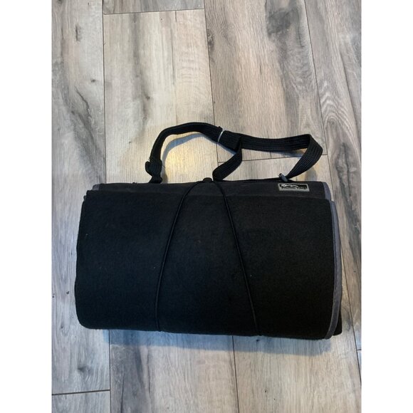 Harley Davidson Black Roll Up Fold Up Travel Picnic Time Blanket Carrier - Picture 2 of 7